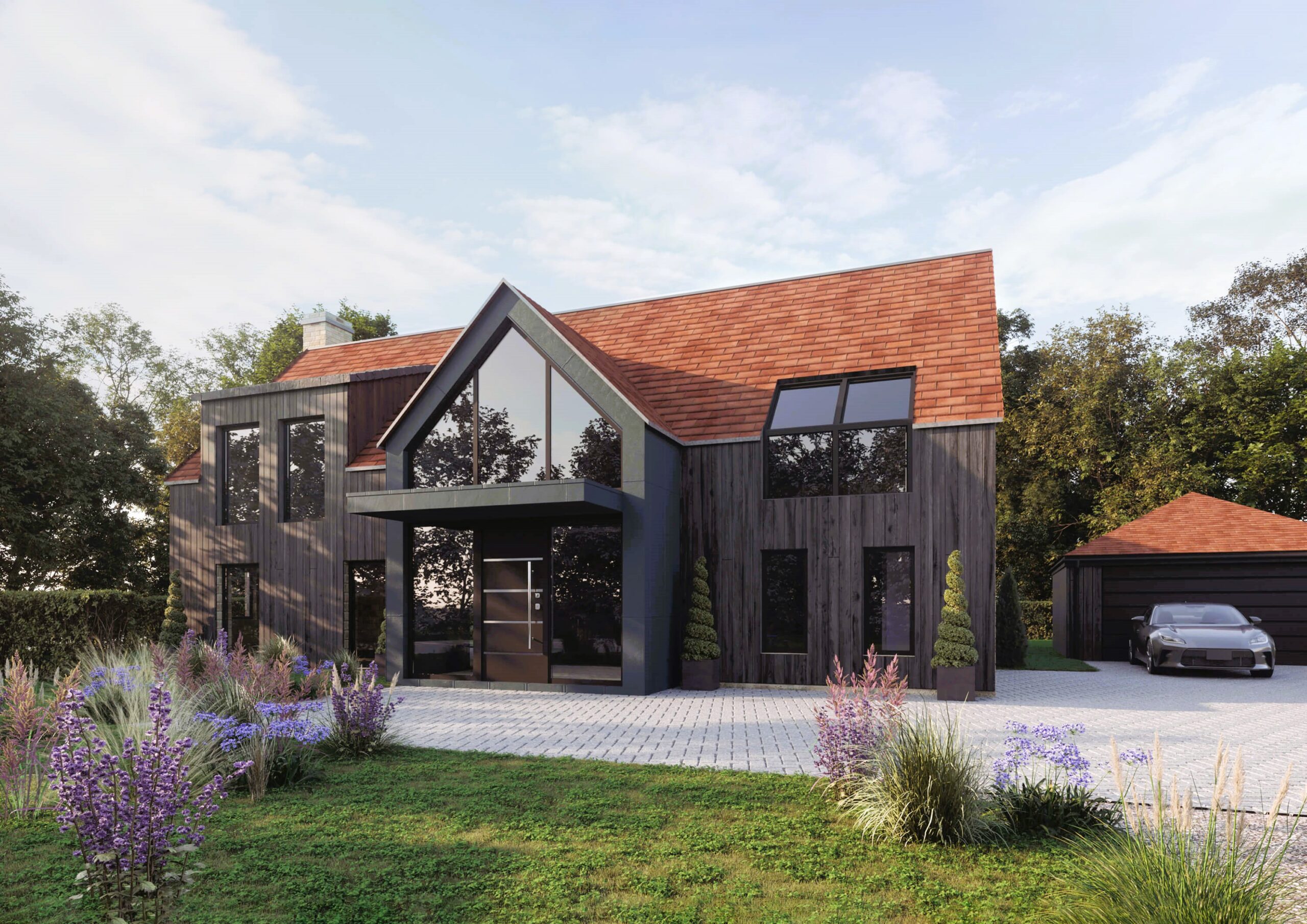 <img src="images/wildwood-meadows.jpg" alt="Bespoke barn-style luxury new home at Wildwood Meadows, Surrey and Sussex border with countryside views">