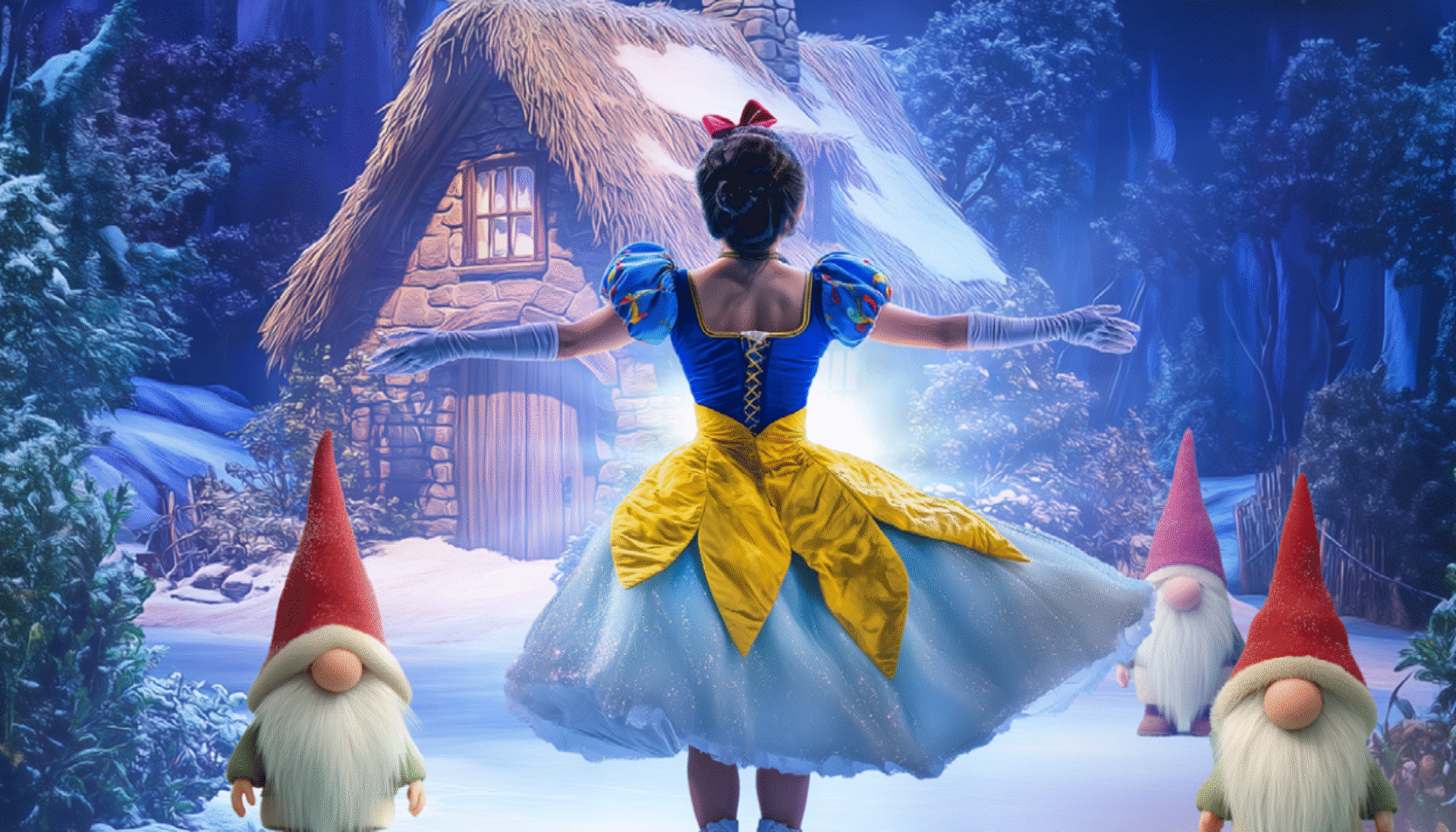 snow white on ice, spectrum, guildfod, surrey, panto on ice, pantomime on ice, guide to guildford, guide to surrey, guide to whats on, visit surrey, family christmas, december 2025, panto in surrey,