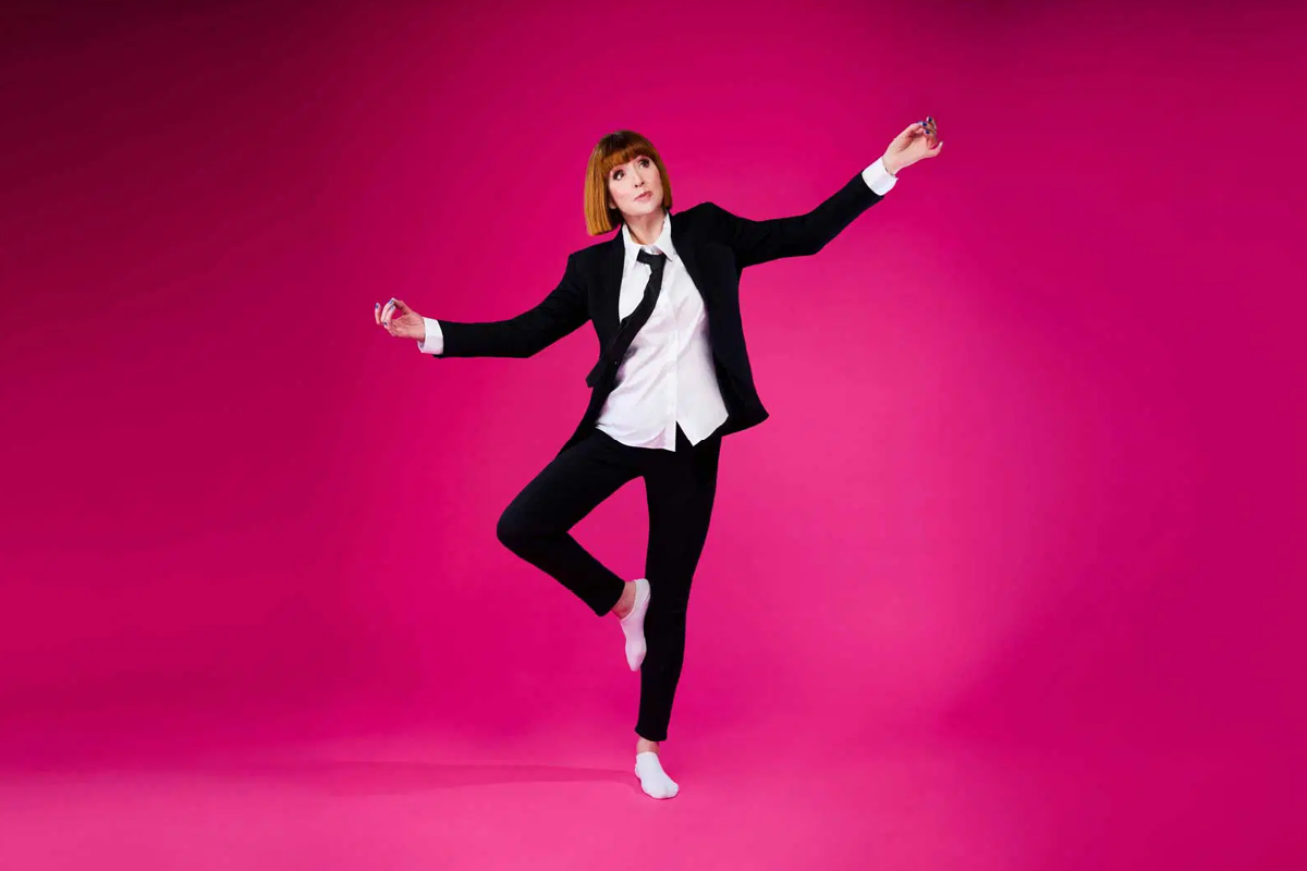 CALLY BEATON, NAMASTE M*THERFUCKERS, Dorking Halls, Surrey, Surrey Hills, December, Whats's on this December 2025, GuideTo surrey, guide to whats on in surrey, non christmas things to do in surrey, events, comedy, live music, theatre, fawlty towers, guildford, godalming, woking cobh,am, weybridge, farnham,