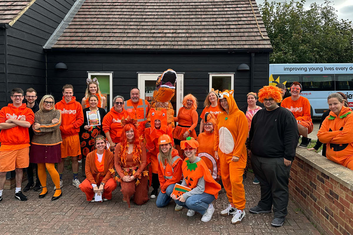 orange october, challengers charity, guildford, farnham, whats on, fundraising, children living with disabilty, schools, playcentres, guide to surrey, guide to october 2026,