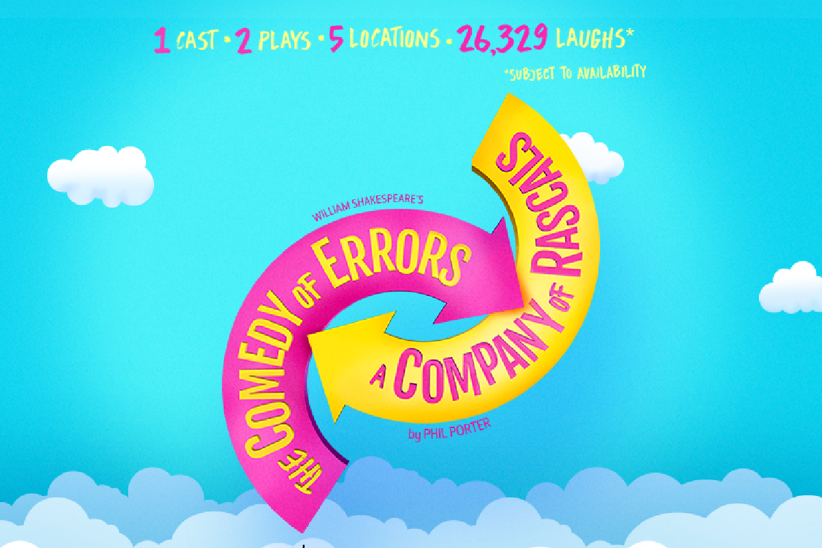 comedy of errors, compnay of rascals, guildford shakespeare company, yvonne arnaud theatre. guildford, surrey, whats on, guide to whats on, entertainment, theatre comedy, july 2025, things to do, unmissable theatre, guide to surrey, guide to guildford,