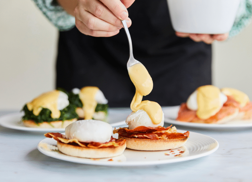 eggs benedict, lazy brucnh, gordon ramsay academy, woking, surrey, guide to surrey, visit surrey, things to do in surrey, cookery school surrey, cooking workshop in surrey, food and drink, guide to food and drink in surrey, guide to food, food and drink, workshops, events,