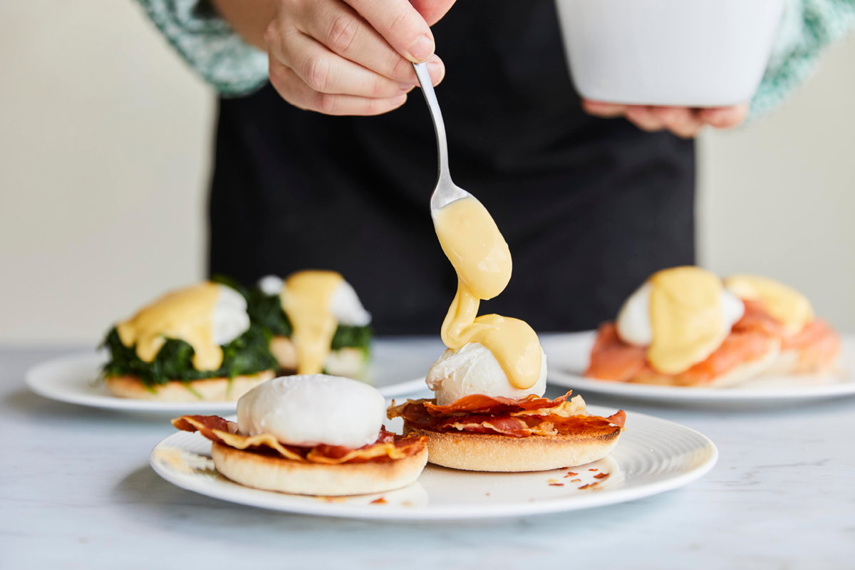 eggs benedict, lazy brucnh, gordon ramsay academy, woking, surrey, guide to surrey, visit surrey, things to do in surrey, cookery school surrey, cooking workshop in surrey, food and drink, guide to food and drink in surrey, guide to food, food and drink, workshops, events,