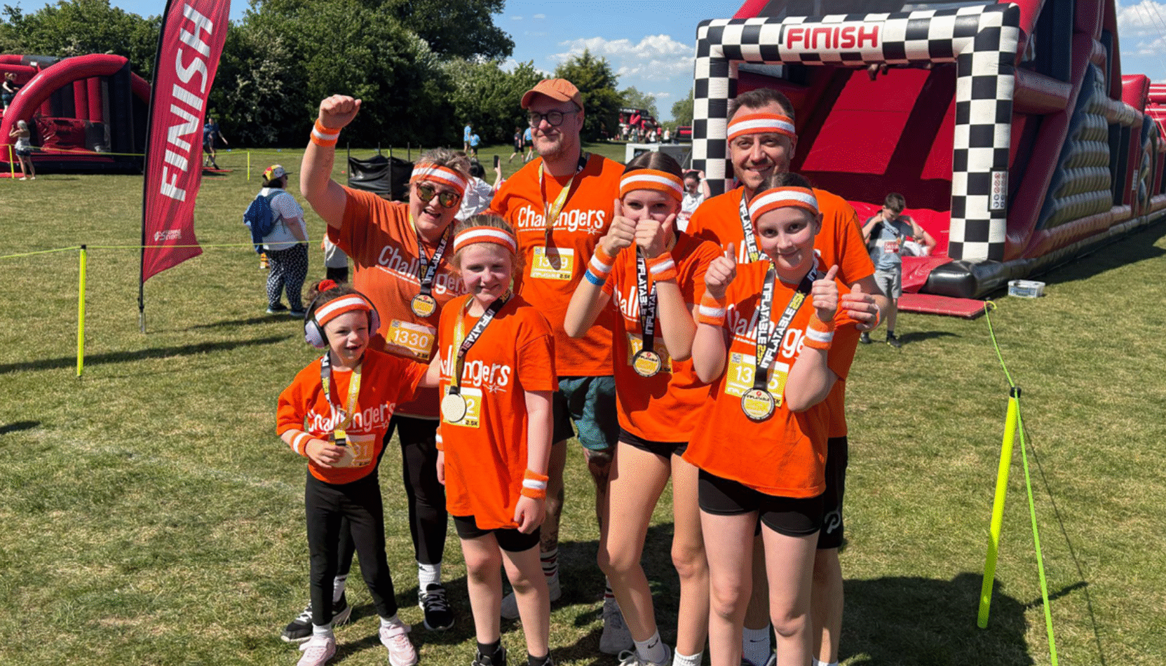 Inflatable 5K, Stoke Park, Guildford, Surrey, May 2026, Challengers Charity, fundraising, sports, exercise, family fun, inflatrable fun. visit surrey, guide to surrey, guide to whats on, whats on in surrey,