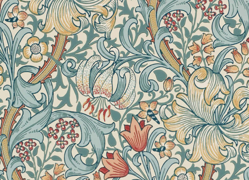 the art of wallpaper Morris and Co. William Morris, Art and design, interiros, house and garden, home furnishinhgs, wahst on, guide to surrey, guide to whats on, events in Surrey, exhibitions in surrey, art exhibitions, move to surrey, visit surrey, guide to surrey,
