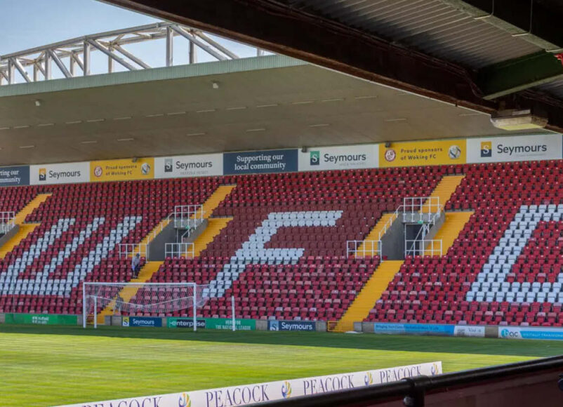 Woking football club, WOKING FOOTBALL CLUB SAFETY RESTRICTION LIFTED, woking fc, surrey county council news, guide to surrey, move to surrey, guide to woking, move to woking, laithwaite community stadium, WHAT'S ON, football, national league, watch football in surrey,