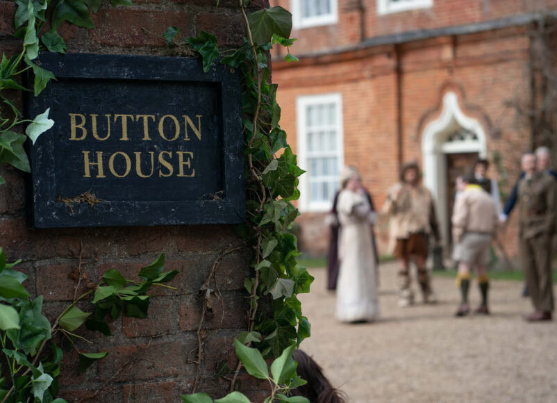Ghosts, BBC, Button House, Ghosts film, west horsley place, surrey, filming locations, drive in cinema, comedy, halloweeen,